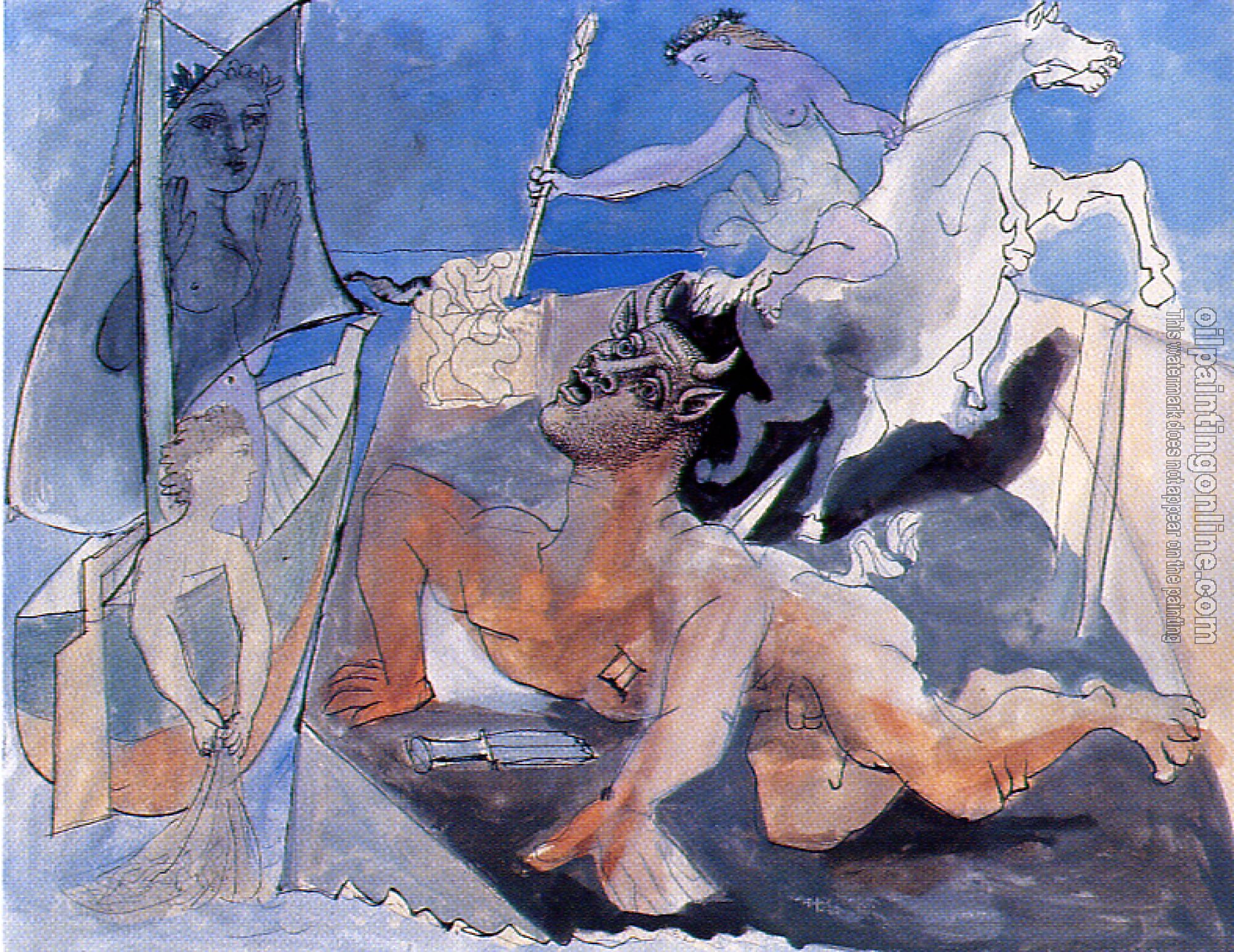 Picasso, Pablo - composition with minotaur